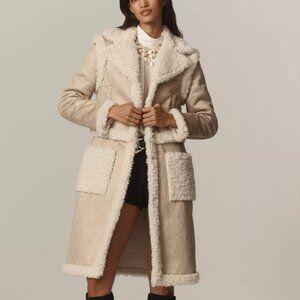 NVLT ANTHROPOLOGIE NIB $269 retail NVLT 4-in-1 Convertible Faux-Shearling Coat L